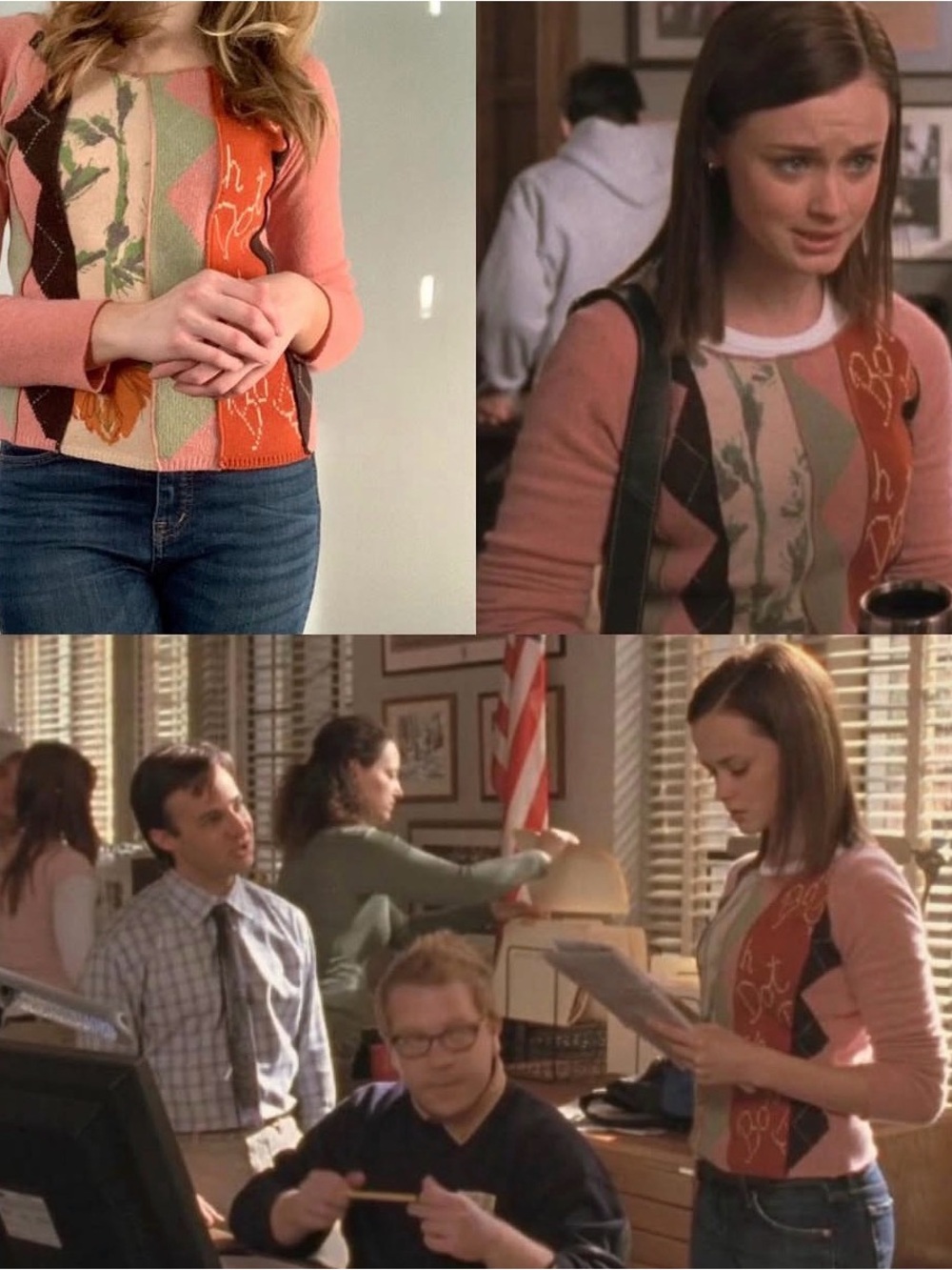 Free People Pink Sweater ASO Gilmore Girls